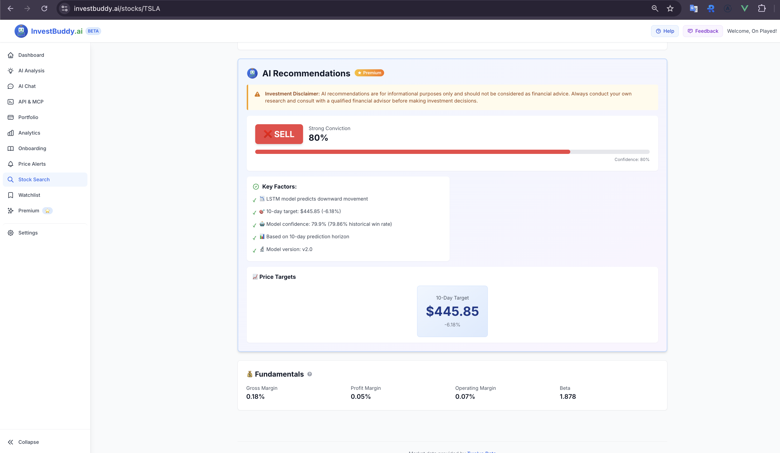 InvestBuddy.ai Dashboard Preview 3