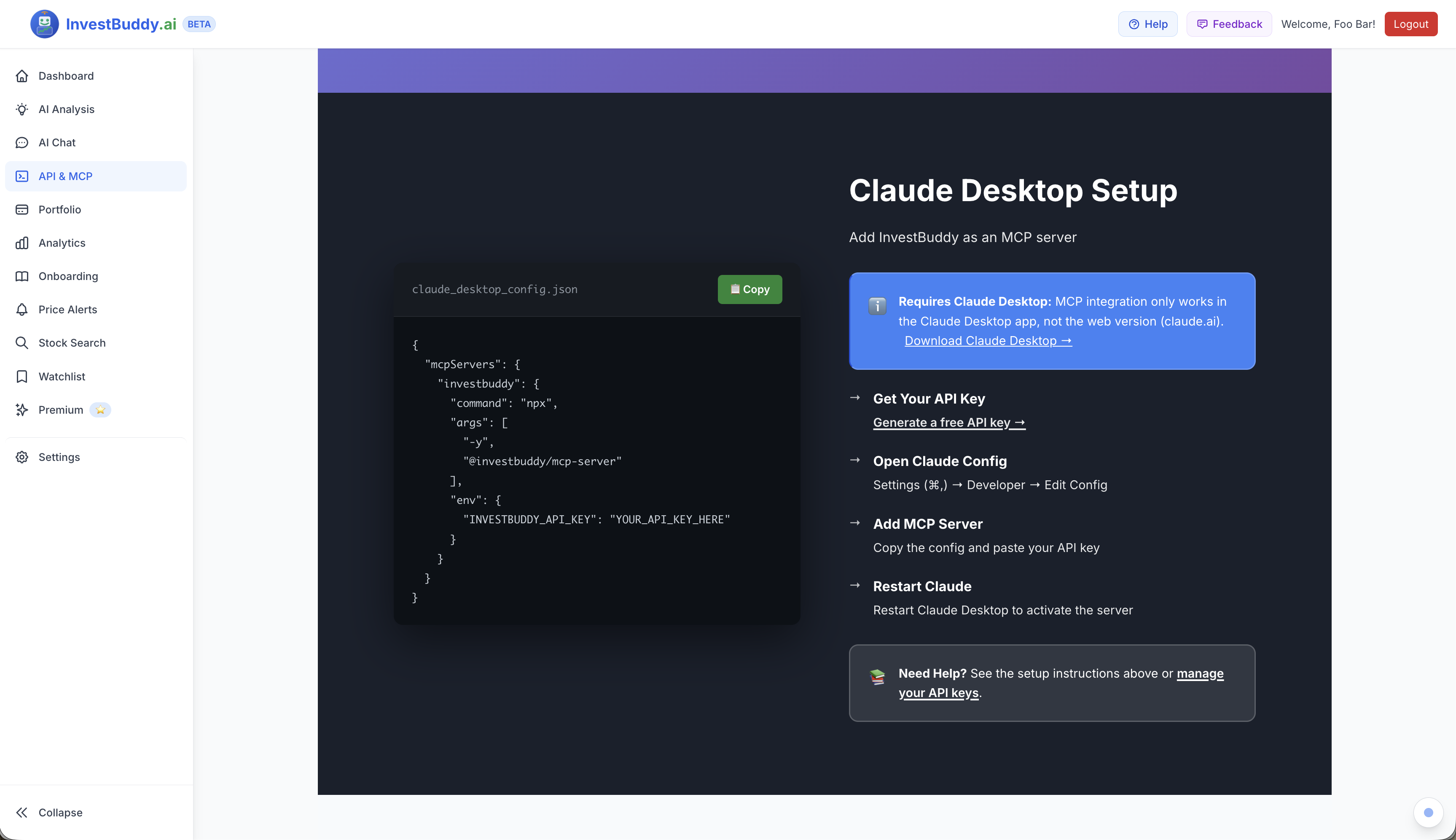 InvestBuddy.ai Dashboard Preview 3